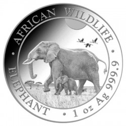 1 Oz Silber Somalia Elefant...