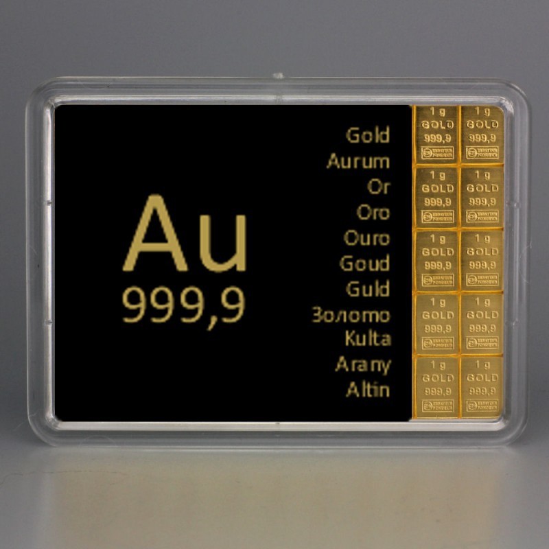 10 x 1g Gold Combibar