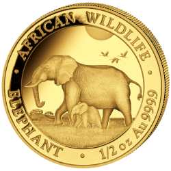 1/2 Oz Gold Somalia Elefant...